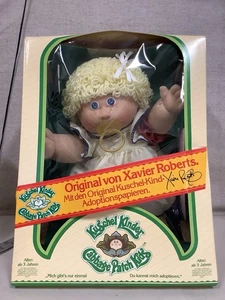 Vintage Cabbage Patch Kids Baby Original Xaviar Robert’s Blue Eyes Curly Blonde Hair - Bild 1 von 8