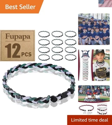 Paquete de 12 collares de béisbol, collares deportivos multicolores de 18 pulgadas, ideales para B... Foto 1 de 4