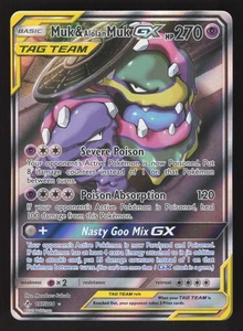 Muk & Alolan Muk GX 197/214 Ultra Rare Pokemon SM - Unbroken Bonds - Picture 1 of 2