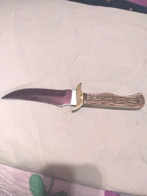 Faca Bowie vintage 5 polegadas lâmina fixa cabo de veado aço inoxidável Paquistão - Imagem 1 de 4