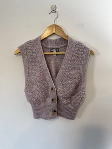 Urban Outfitters Pulloverweste Paige Struktur in Lavendel Lila, XS - Bild 1 von 8