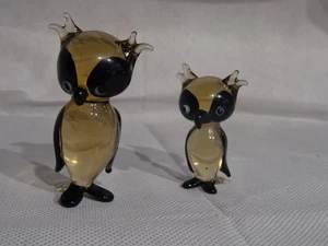 Vermutlich Murano Kunst Glas Vintage 2 Pinguine Schwarz/ Transparent Top. - Bild 1 von 7