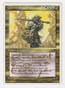 Gold Signed Dakkon Blackblade LP Chronicles Artist Richard Kane Ferguson MTG EDH - Picture 1 of 2