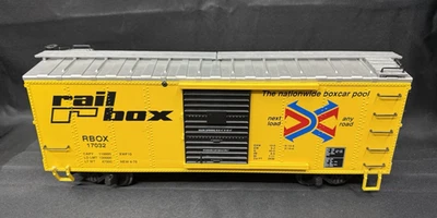 USA Trains R-19070B RailBox Steel Box Car G Scale EX Used - Image 1 of 4
