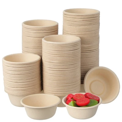 200 Pcs Dessert Bowls Cups to Go Soup Containers with Lids Ice Cream - Bild 1 von 4