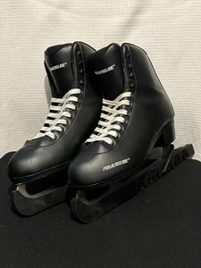 Powerslide Ice Skates UK Size 9.5 in Black Leather  - Picture 1 of 7