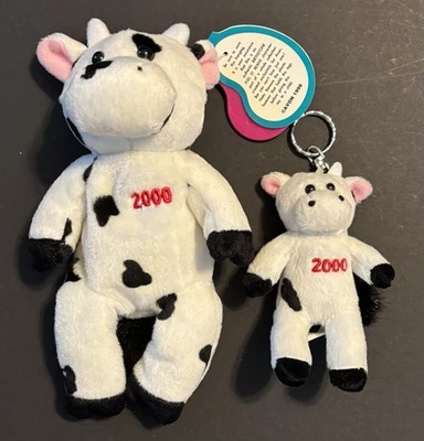 1999-2000 Avon Full O’ Beans Octubre Clara la Vaca y Llavero Mini Vaca Foto 1 de 4