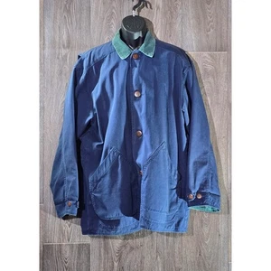 NUOVO JEANSWEAR Abrigo de Granero Azul Cuello de Pana Algodón Talla M Franela Forrado - Imagen 1 de 14