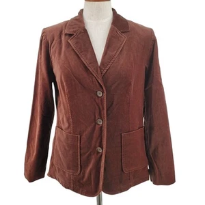 Blazer Denim & Co Mujer Talla Pequeña Marrón 3 Botones Bolsillos Forrado Nuevo - Imagen 1 de 6