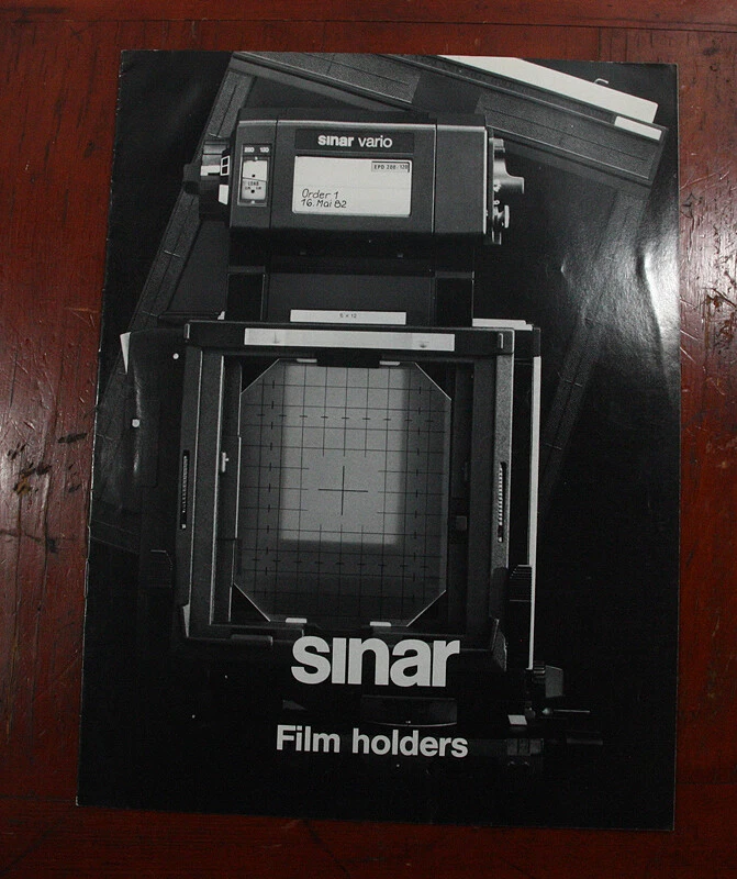 SINAR FILM HOLDERS SALES BROCHURE 171.82/7.63.030E/219115 - Image 1 of 1