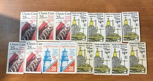 Us Stamps Booklet , Lighthouses  , Classic Car , Steam Locomotives 22 cents - Bild 1 von 1