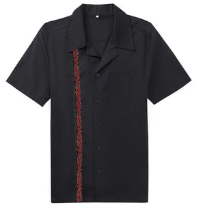 Camisas de boliche vintage retro llama camisas talla grande ropa Rockabilly para hombre - Imagen 1 de 2