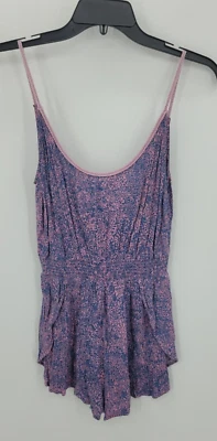 Mameluco Ecote Mujer Pequeño Rosa Azul Floral Babydoll Coqueta Sin Mangas Boho Foto 1 de 4