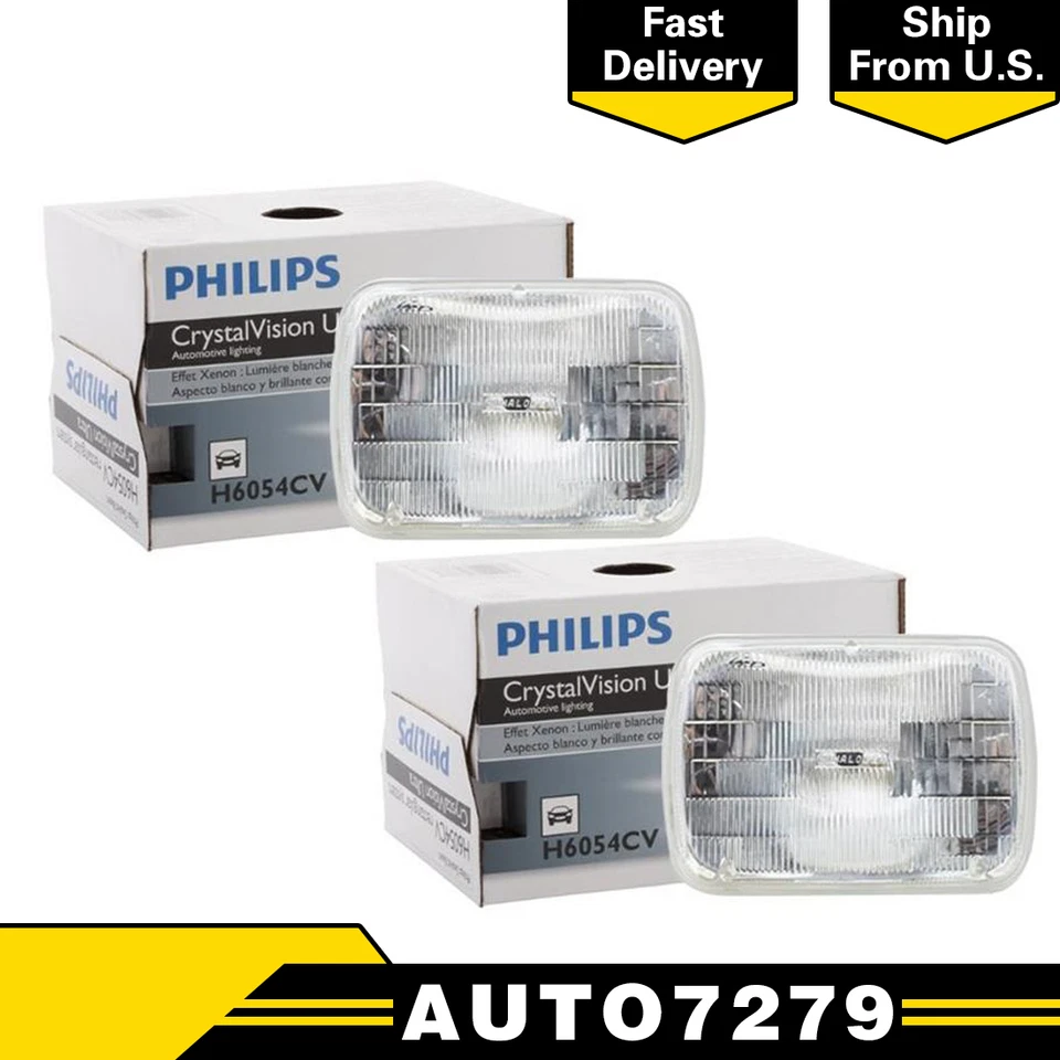 2 PCS Philips Headlight Bulb For 1985-1986 Chevrolet Astro Hi/Lo Beam Lamp - Image 1 of 4