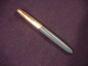 * PARKER 51 FOUNTAIN PEN IN NAVY GRAY, GF CAP/TRIM, AF., C1948 - Picture 1 of 9