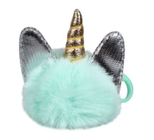 Unicorn Pom Pom Clip Keychain - Picture 1 of 4