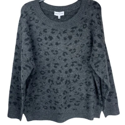 Новый с Ярлыками Gibson Latimer леопард печать уголь свитер M - Изображение 1 из 4