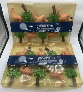 Two Sets of Flamingo 8.5’ Feet Indoor Outdoor Patio String Lights - Picture 1 of 5