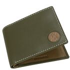 New Rfid Protected Olive Leather Bi Fold Wallet For Men