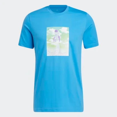 Adidas T-Shirt Men's LT Pulse Blue Boost Rocket Short Sleeve New - Image 1 of 4
