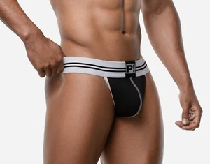 PUMP! Round2 Thongs Elastic Ribbed Cotton String in Black 17018 38 - Bild 1 von 6