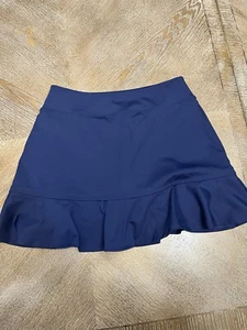 Tommy Bahama Blue Skort Ruffles Hem Small Stretchy Waist 30” Length 15” - Picture 1 of 5