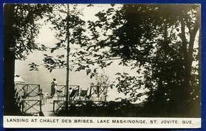 ST JOVITE Quebec Canada Lake Maskinonge Chalet Des Brises Landing Photo Postcard - Picture 1 of 2