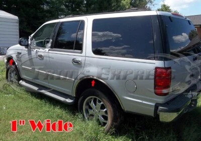 para: Ford Expedition XLT 1997-2002 sin acampanado guardabarros de acero inoxidable 4 piezas 1" Foto 1 de 4