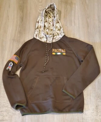 Moletom com capuz feminino Nike NFL Salute to Service Green Bay Packers camuflado M - Imagem 1 de 4