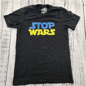 Stop Wars Chive Tees Black Short Sleeve Protest T-Shirt Adult M - Picture 1 of 7