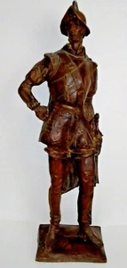 VINTAGE LARGE FIGURE STATUE conquistador Statua William T. Marotta 1968 SIGNED - Picture 1 of 10