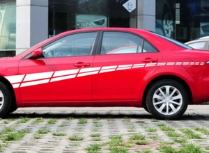 Calcomanía de coche banderas de carreras rayas 118"" para pegatinas laterales de vinilo Atenza Axela ZC345 - Imagen 1 de 5