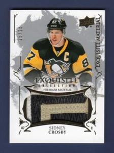 Parche de material exquisito Sidney Crosby #25/25 de diamante negro cubierta superior 2016-17 - Imagen 1 de 3