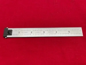 Starrett CD604R-6 Spring-Tempered Steel Rule with Inch Graduations, Double Hook - Picture 1 of 5