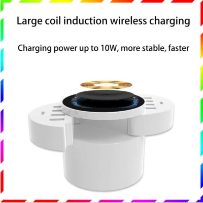 Fast charging station hub with multi-port 8USB+2Type-c+ wireless charging 5V/8A - Image 1 of 4