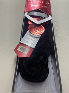 Saga Remy Human Hair Weaving (1/2_PACK) Aksent Body_Wave_12"_#1 - Picture 1 of 4