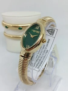 Anne Klein 12/7752MAST Women's 22mm x 31mm Malachite Watch + Bracelet Set NWT - Picture 1 of 10