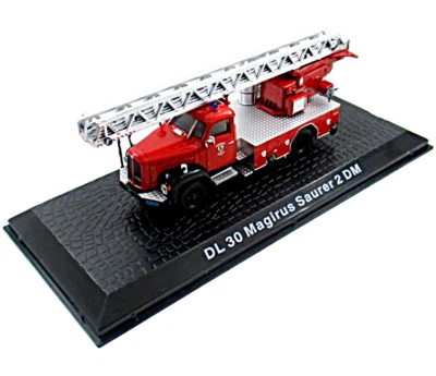 FIRE DEPARTMENT MAGIRUS SAURER 2DM DL30 YEAR 1971 RED ALTAYA 1:72 TRUCK MODEL - Image 1 of 4