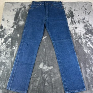 Vintage Wrangler Jeans Mens 34x36 (Fit 32x34.5) Blue Denim Cowboy Western 13MWZ - Picture 1 of 12