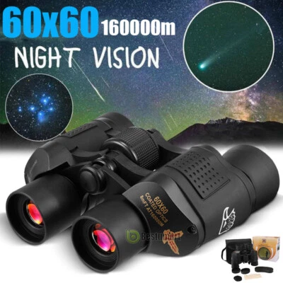 60x60 High Power Military Binoculars Day/Night Zooming Hunting Telescope  + Case - Image 1 of 4