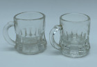 Lot of 2 Vintage Toothpick Holder Mugs Clear One Federal One Not Marked