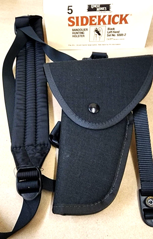 Uncle Mike's LH Black Bandolier / Hip Holster 3.75"-6" bbl S&W M&P9 5906  9305-2 - Image 1 of 4