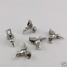 20pcs Antique Silver Alloy Hummingbird Charms Pendants 15*15*5mm 01694
