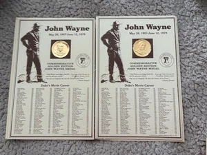 John Wayne Coin Golden Edition Commemorative Medal American Treasury Mint 1/SALE - Picture 1 of 2
