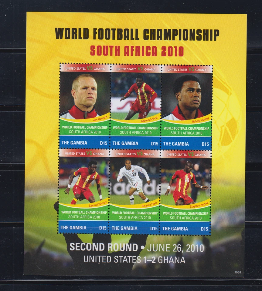 GAMBIA : 2010 - MNH    SOUVENIR SHEET  - SCOTT # 3311a  SOCCER - Image 1 of 1