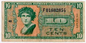 Series 541 Military Payment Certificate MPC 10¢ Replacement Note - Picture 1 of 2