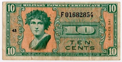 Series 541 Military Payment Certificate MPC 10¢ Replacement Note - Image 1 of 2