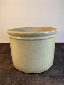 Steinzeug niedrige Butterdose/Topf 4 1/2” T x 6” W (könnte sein: Red Wing weißes Zink?) - Bild 1 von 24