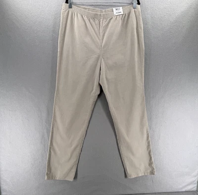 Pantalones Karen Scott Petites para mujer PXL pana cintura cómoda pared de piedra Foto 1 de 4