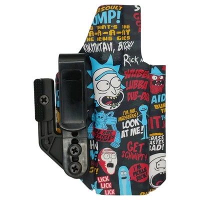 Inside-the-Waistband (IWB) Tuckable Kydex Holster - Rick & Morty - Optic Ready - Image 1 of 4